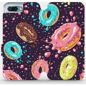 Pouzdro na mobilní telefon Flipové pouzdro Mobiwear - Honor 10 - VP19S Donutky (Knížkové flip pouzdro, obal, kryt na mobil Honor 10 - VP19S Donutky, materiál Umělá kůže + TPU - ochrana 360°, stojánek, silikonová vanička, magnetické zavírání)