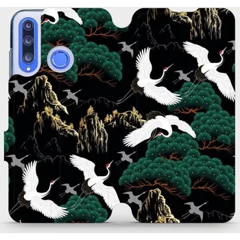 Pouzdro na mobilní telefon Flipové pouzdro Mobiwear - Honor 20 Lite - VP16S Jeřábi (Knížkové flip pouzdro, obal, kryt na mobil Honor 20 Lite - VP16S Jeřábi, materiál Umělá kůže + TPU - ochrana 360°, stojánek, silikonová vanička, magnetické zavírání)