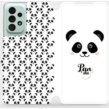 Pouzdro na mobilní telefon Flipové pouzdro Mobiwear - Samsung Galaxy A33 5G - M030P Panda Amálka (Knížkové flip pouzdro, obal, kryt na mobil Samsung Galaxy A33 5G - M030P Panda Amálka, materiál Umělá kůže + TPU - ochrana 360°, stojánek, silikonová vanička, magnetické zavírání)