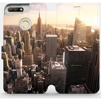 Pouzdro na mobilní telefon Flipové pouzdro Mobiwear - Huawei Y6 Prime 2018 - M138P New York (Knížkové flip pouzdro, obal, kryt na mobil Huawei Y6 Prime 2018 - M138P New York, materiál Umělá kůže + TPU - ochrana 360°, stojánek, silikonová vanička, magnetické zavírání)
