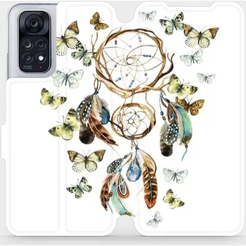 Pouzdro na mobilní telefon Flipové pouzdro Mobiwear - Xiaomi Redmi Note 11 / 11S - M001P Lapač a motýlci (Knížkové flip pouzdro, obal, kryt na mobil Xiaomi Redmi Note 11 / 11S - M001P Lapač a motýlci, materiál Umělá kůže + TPU - ochrana 360°, stojánek, silikonová vanička, magnetick