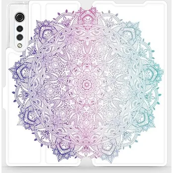 Pouzdro na mobilní telefon Flipové pouzdro Mobiwear - LG Velvet - M008S Mandala (Knížkové flip pouzdro, obal, kryt na mobil LG Velvet - M008S Mandala, materiál Umělá kůže + TPU - ochrana 360°, stojánek, silikonová vanička, magnetické zavírání)