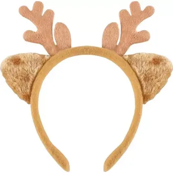 Čelenka Vánoční čelenka - Sob s ušima hnědá