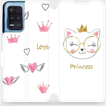 Pouzdro na mobilní telefon Flipové pouzdro Mobiwear - Realme 8 5G - MH03S Kočička princess (Knížkové flip pouzdro, obal, kryt na mobil Realme 8 5G - MH03S Kočička princess, materiál Umělá kůže + TPU - ochrana 360°, stojánek, silikonová vanička, magnetické zavírání)