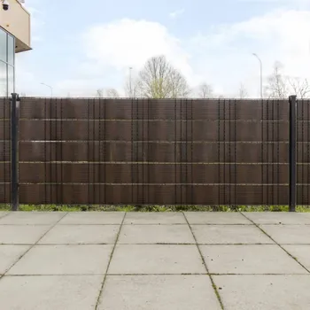 Plot OMAXI Balkonové zástěny 5 ks hnědé a černé 255 x 19 cm polyratan 431379