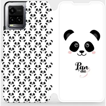Pouzdro na mobilní telefon Flipové pouzdro Mobiwear - Vivo Y21s - M030P Panda Amálka (Knížkové flip pouzdro, obal, kryt na mobil Vivo Y21s - M030P Panda Amálka, materiál Umělá kůže + TPU - ochrana 360°, stojánek, silikonová vanička, magnetické zavírání)