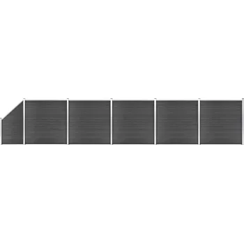 Plot OMAXI Set plotového dílce WPC 965 x (105–186) cm černý 366899