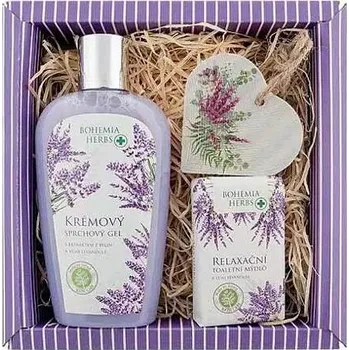 Kosmetická sada Bohemia Gifts Dárková kosmetická sada levandule srdce