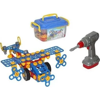 ostatní stavebnice Stavebnice Mladý inženýr, letadlo č.2 + el. šroubovák /+3 ****