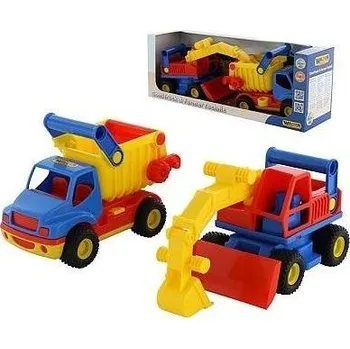 ostatní stavebnice Auto ConsTruck sklápěčka + Bagr ConsTruck / +1 ****