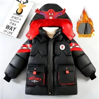 Dívčí bunda Spiderman Zimní bunda pro kluky s motivem Spidermana (3 barvy) Barva: Černá, Velikost: 90/2 roky