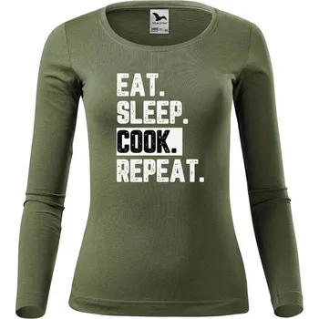 DOBRÝ TRIKO Dámské bavlněné triko Cook Velikost: XL, Barva: Khaki