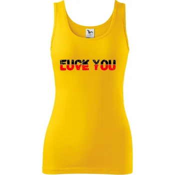 Dámské tričko Love you fuck you - Dámské tílko - XL ( Žlutá )
