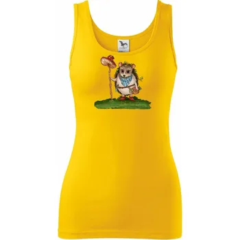 Dámské tričko Ježek a houba - Dámské tílko - M ( Žlutá )