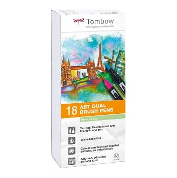 Sada popisovačů Tombow 18ks - pastelové (Sada popisovačů Tombow 18ks - pastelové)