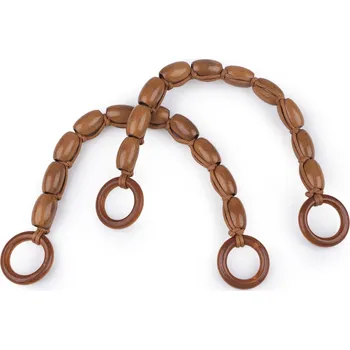 Galanterie Ucha na tašky z dřevěných válečků