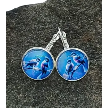 Náušnice Náušnice "Modrý sen" - 16mm