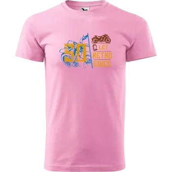 Pánské tričko DOBRÝ TRIKO Pánské tričko s potiskem 50 let retro edice Velikost: M, Barva: Růžová