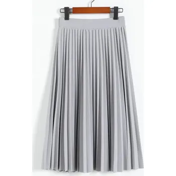 Dámská sukně Plisovaná midi sukně Barva: Šedá, Velikost: ONE SIZE