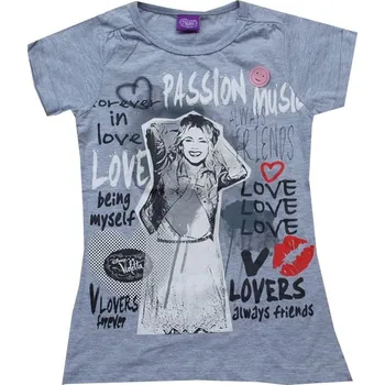 Dětská móda xcena Violetta dívčí tričko šedé Velikost: 7 roků