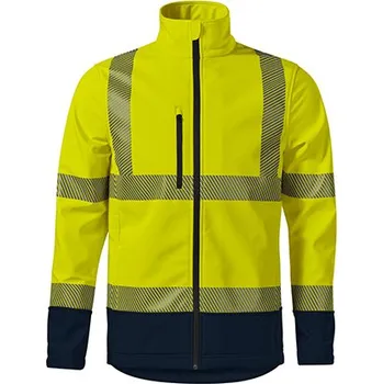 Pánská casual bunda RIMECK® HV Drop 5V3 Softshellová bunda unisex Barva: fluorescenční žlutá, Velikost: XL