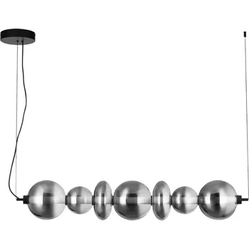 Kouřově šedé skleněné závěsné LED světlo Nova Luce Bally 117 cm