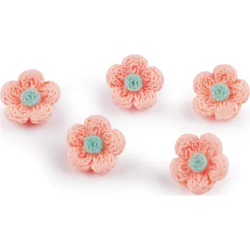 Knoflík Knoflík 3D květ imitace háčkování velikost 28"