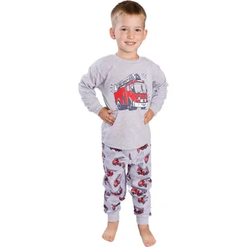 Chlapecké pyžamo Betty mode Pyžamo chlapecké "Hasiči šedá" 116