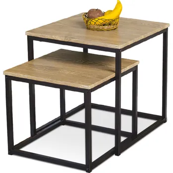 Konferenční stolek Set 2 ks odkládacích stolků Autronic AF-076 OAK dub