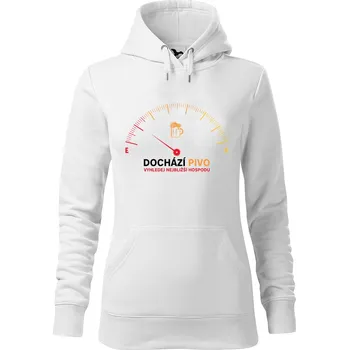 Dámská mikina DOBRÝ TRIKO Dámská mikina s potiskem Dochází pivo Velikost dámské mikiny: S, Barva: Bílá