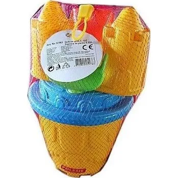 ostatní stavebnice Sada na písek č. 525: Kbelíček velký tvar hrad, sítko tvar ****