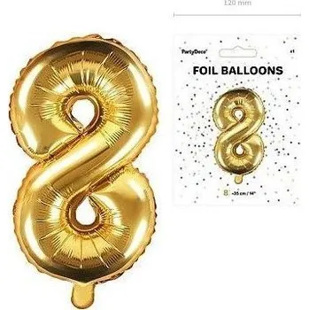 Bublifuk balónek nafukovací číslo 8, 35 cm