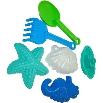 ostatní stavebnice Sada na písek č. 372: Lopatka č.7, Hrabičky č.7, Form /+1 ****