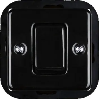 vypínač Elhard Hranatý keramický vypínač se širokou kolébkou č.1 dvoupólový, černý