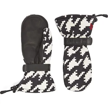 PERFECT MOMENT DAVOS MITTENS HOUNDSTOOTH - BLACK/ SNOW WHITE Velikost rukavic: S