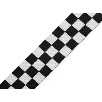 Galanterie Hladký oboustranný popruh s leskem šíře 38 mm