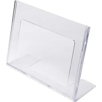 Plexi stojánek na stůl typu L - A4 na šířku