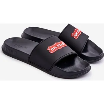 Pánské mokasíny Pánské Pantofle S Logem Big Star OO174028 Barva: Černá, Velikost: 42