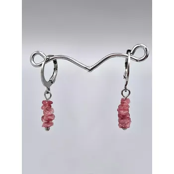 Náušnice Náušnice Rubelit sekaný AA kvalita