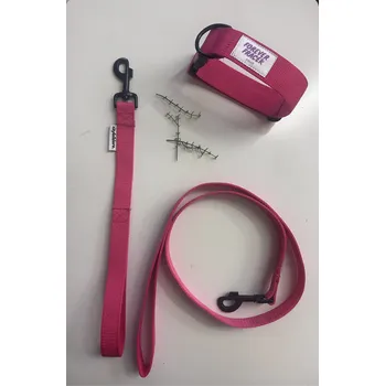 Obojek pro psa Set / obojek + 2x vodítko / 7 barev Barva: Růžový M set