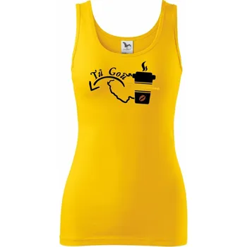 Dámské tričko Pražská kavárna tů gou - Dámské tílko - XS ( Žlutá )