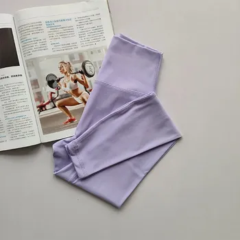 Dámské legíny Dámské legíny na yogu s vysokým pasem Barva: Fialová, Velikost: S