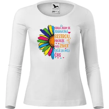 Dámské tričko DOBRÝ TRIKO Dámské bavlněné triko Zdravotní sestra Velikost: 3XL, Barva: Bílá