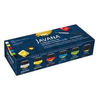 Speciální výtvarná barva Sada barev na světlý a tmavý textil Javana 6x20ml (Sada barev na světlý a tmavý textil Javana 6x20ml)