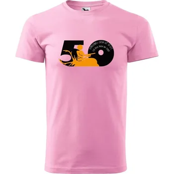 Pánské tričko DOBRÝ TRIKO Pánské tričko s potiskem Jsem střelenej 50 let Velikost: XL, Barva: Růžová