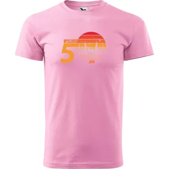 Pánské tričko DOBRÝ TRIKO Pánské tričko s potiskem 50 let myslivost Velikost: M, Barva: Růžová