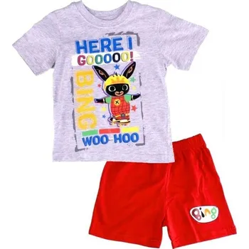 Dívčí pyžamo PYŽAMO BING (šedo-červené) Velikost: 2