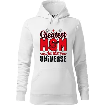 Dámská mikina DOBRÝ TRIKO Dámská mikina s potiskem Greatest mom Velikost dámské mikiny: XL, Barva: Bílá