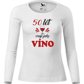 Dámské tričko DOBRÝ TRIKO Dámské bavlněné triko Zraji jako víno Velikost: 3XL, Barva: Bílá