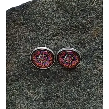 Náušnice Náušnice "Fialová krása" - 12mm